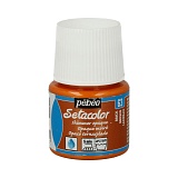 Pebeo Краска для темных и светлых тканей мерцающая Setacolor, 45 мл, 063 кирпичный