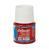 Pebeo Краска для темных и светлых тканей мерцающая Setacolor, 45 мл, 046 страстный красный
