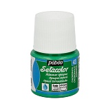 Pebeo Краска для темных и светлых тканей мерцающая Setacolor, 45 мл, 043 хлорофилл