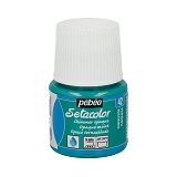 Pebeo Краска для темных и светлых тканей мерцающая Setacolor, 45 мл, 042 бирюзовый