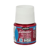 Pebeo Краска для темных и светлых тканей мерцающая Setacolor, 45 мл, 064 восточный красный