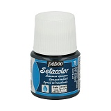 Pebeo Краска для темных и светлых тканей мерцающая Setacolor, 45 мл, 079 насыщенный черный